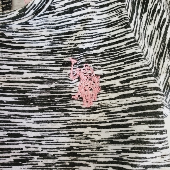 K1327 * U.S. Polo Assn. Girls Dress Black White Size 12M - Picture 7 of 8